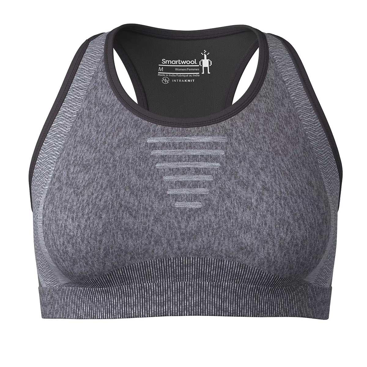 Smartwool Intraknit Racerback Bra Women's in Black Heather